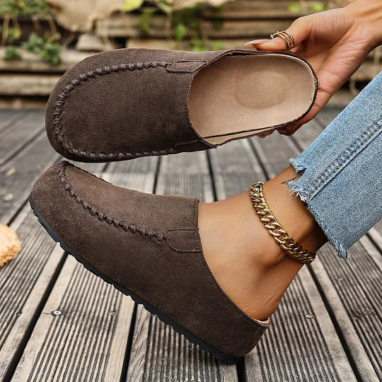 Darcie – Zapatillas ortopédicas vintage de cuero