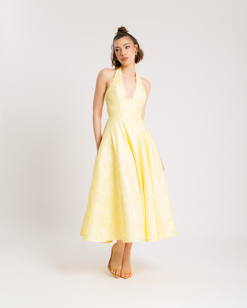 Chiara – Vestido midi amarillo