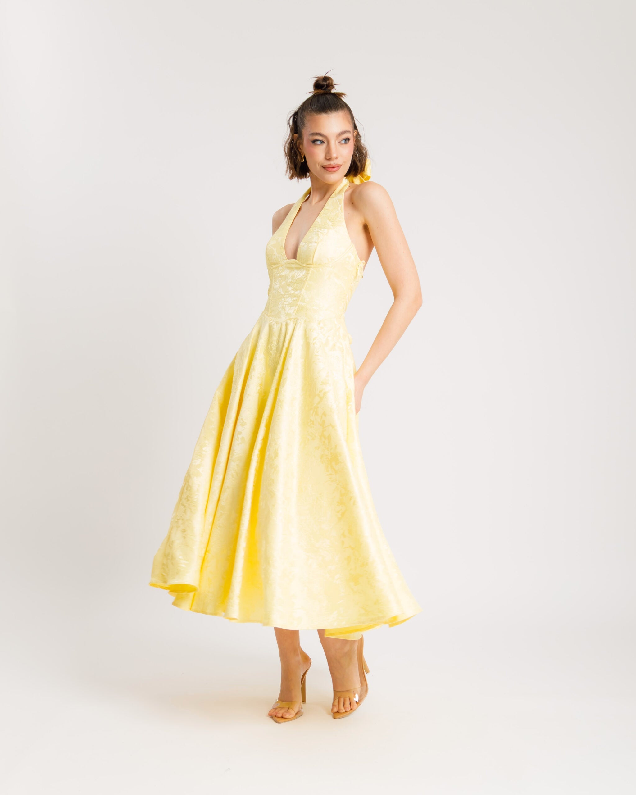 Chiara – Vestido midi amarillo