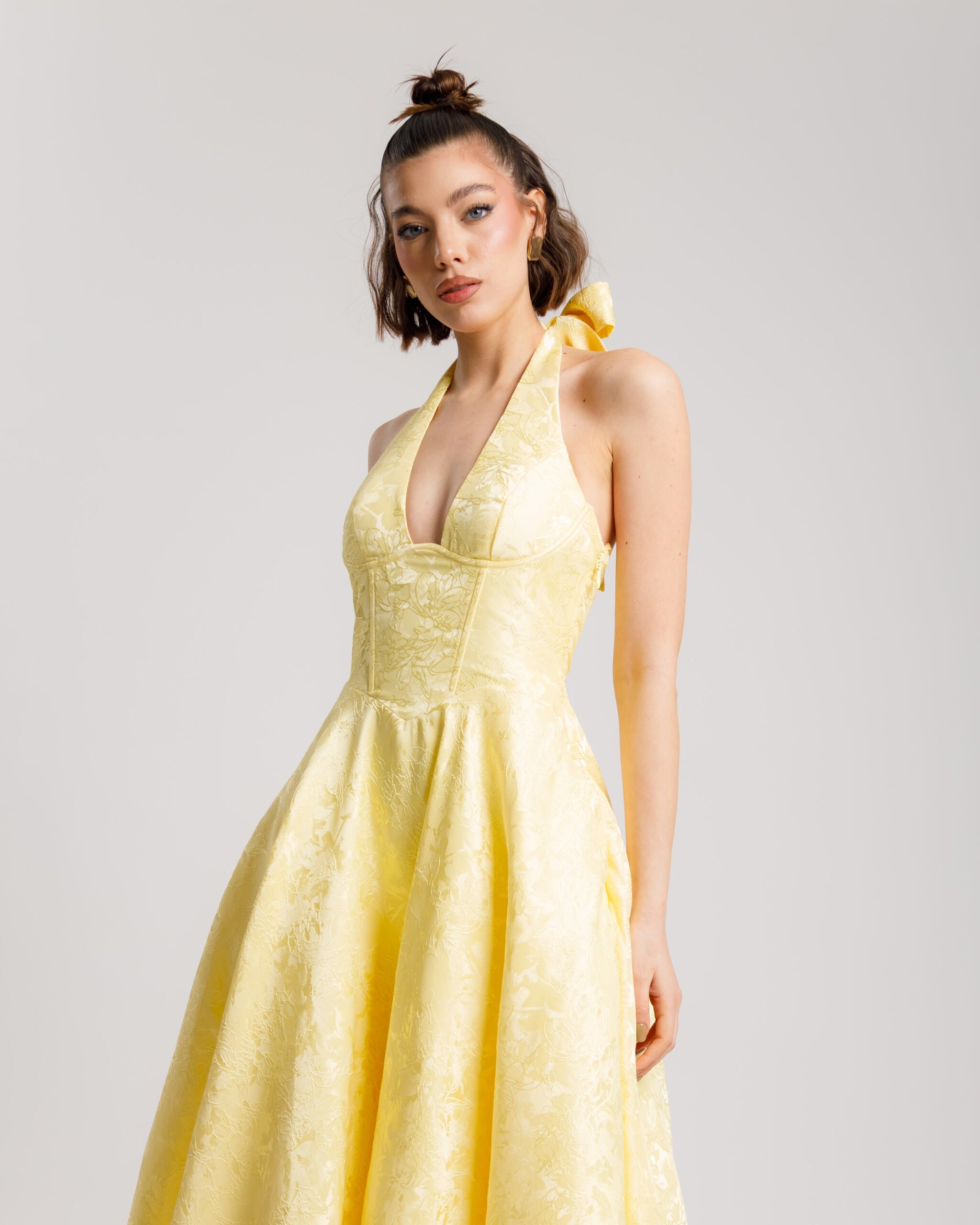 Chiara – Vestido midi amarillo