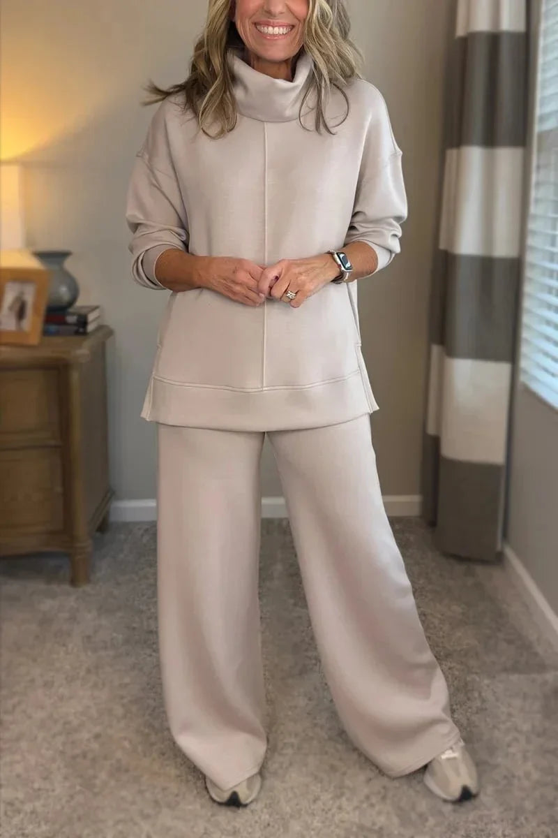 Quinn – Conjunto casual de dos piezas con cuello alto
