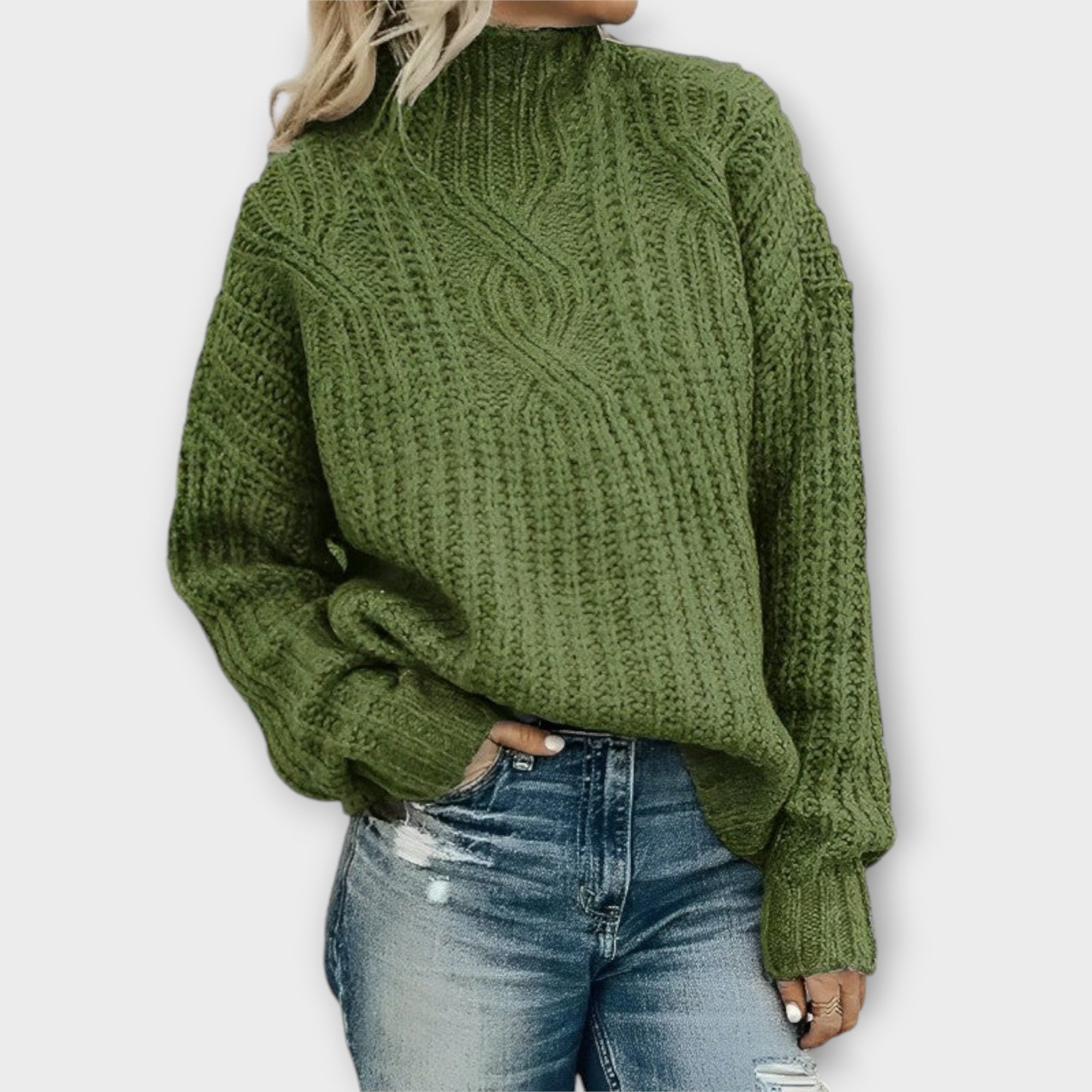 Tiffany - Elegante suéter de invierno de cuello alto