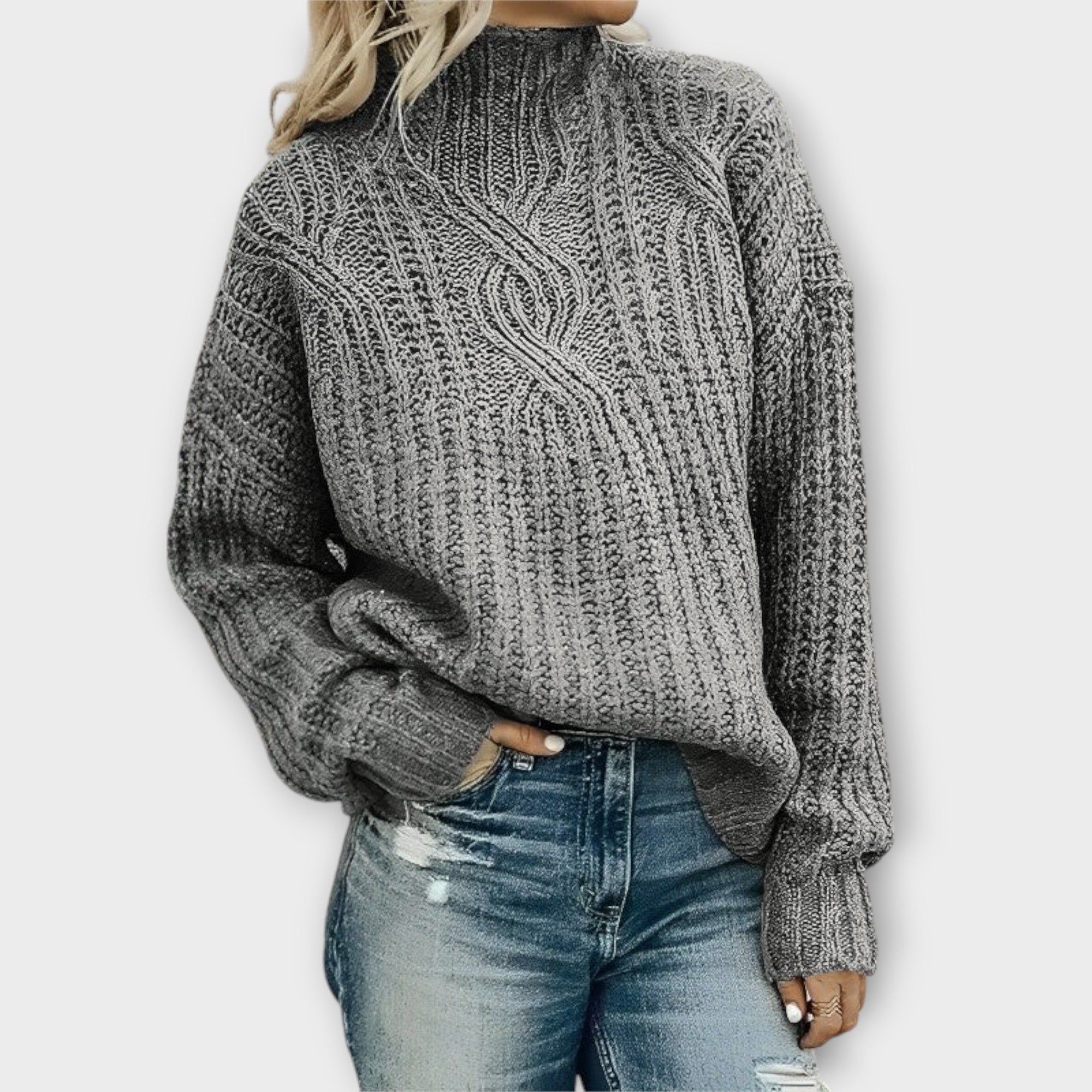 Tiffany - Elegante suéter de invierno de cuello alto
