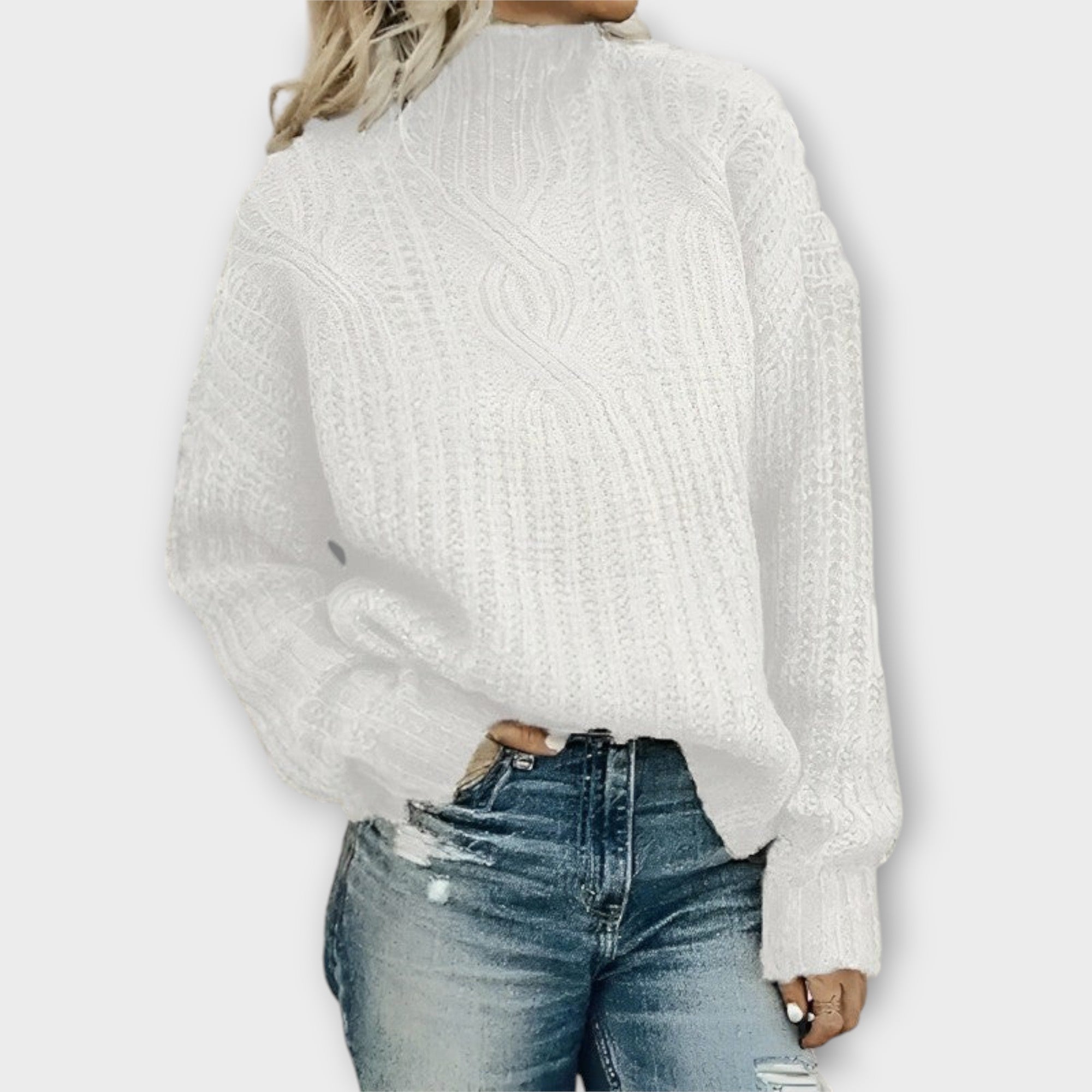 Tiffany - Elegante suéter de invierno de cuello alto