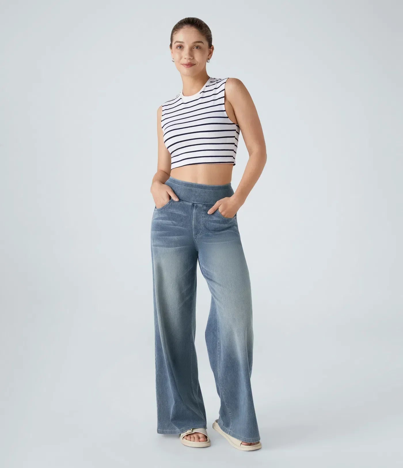 Marlowe – Pantalones cómodos de cintura alta moldeadores