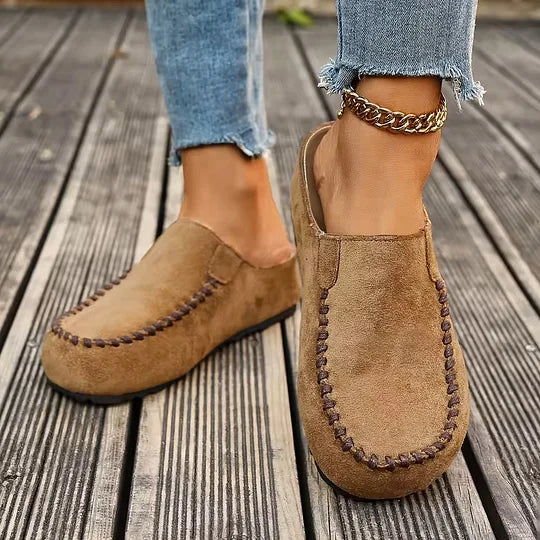 Darcie – Zapatillas ortopédicas vintage de cuero