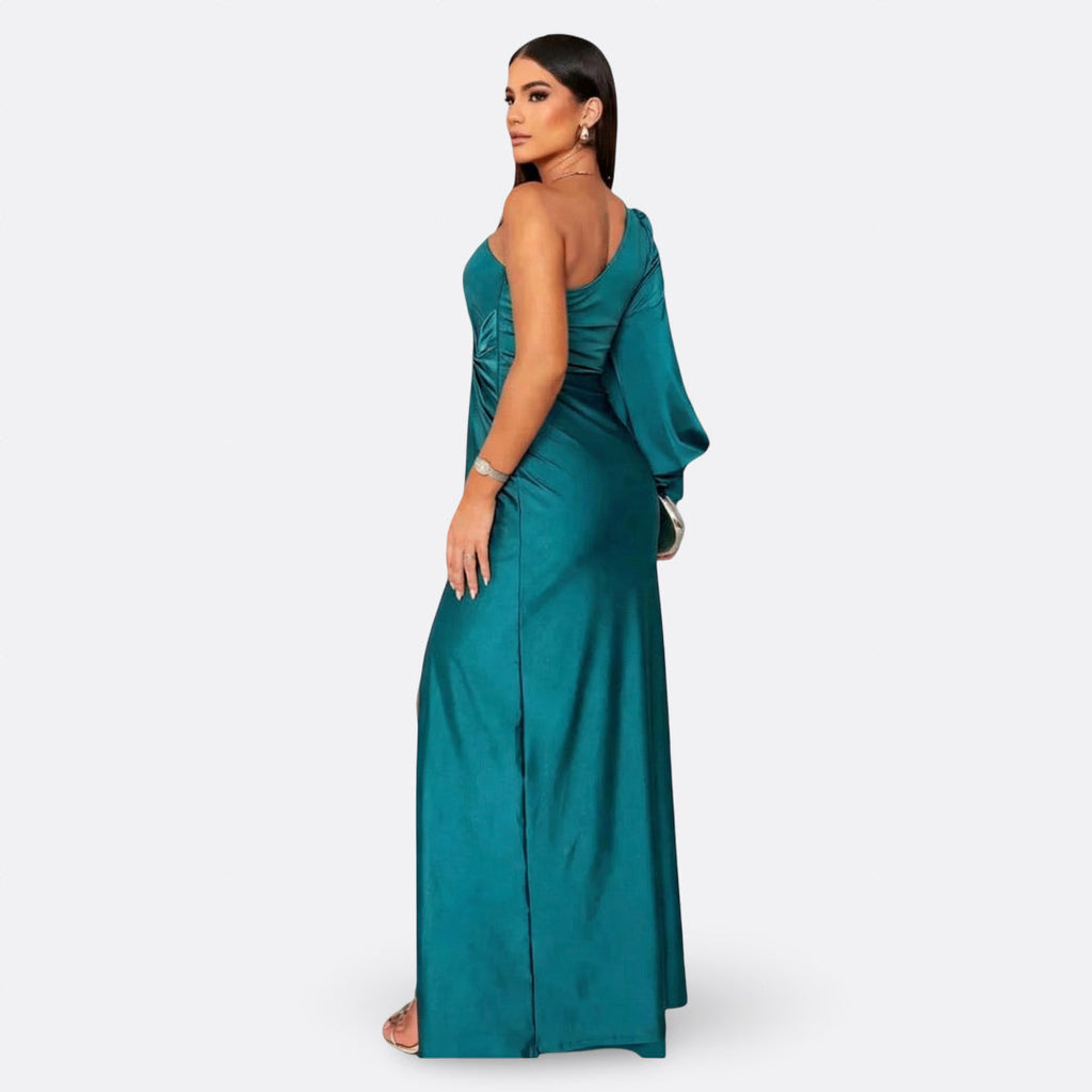 Luna | Vestido maxi elegante con diseño asimétrico