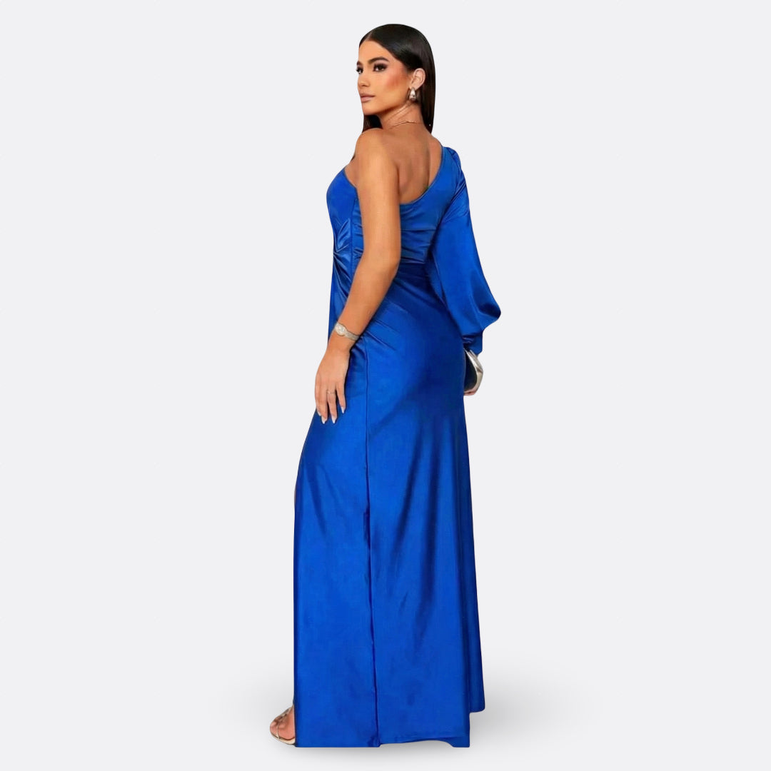 Luna | Vestido maxi elegante con diseño asimétrico