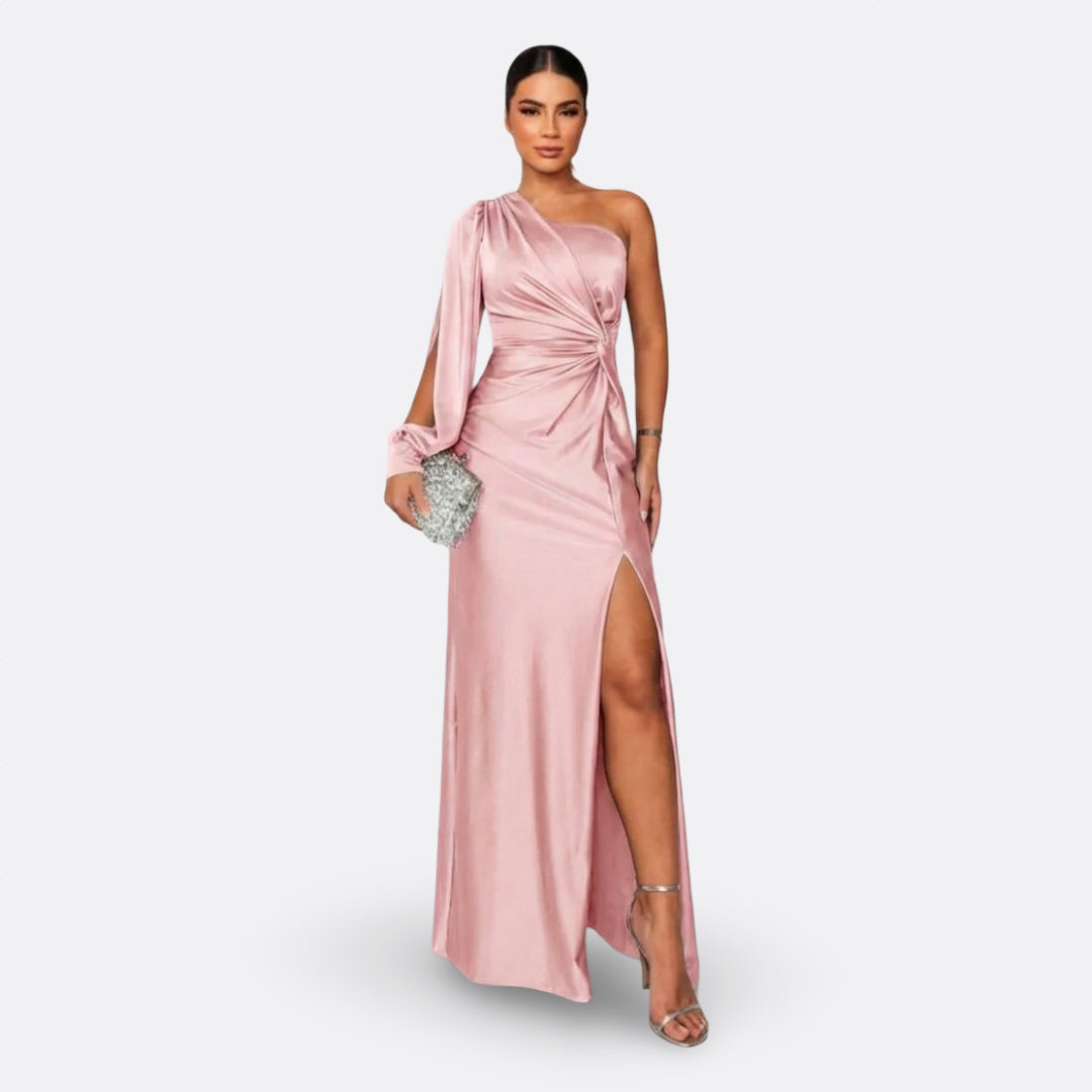 Luna | Vestido maxi elegante con diseño asimétrico