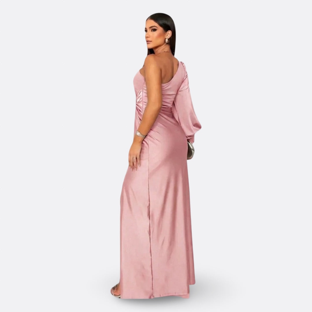 Luna | Vestido maxi elegante con diseño asimétrico