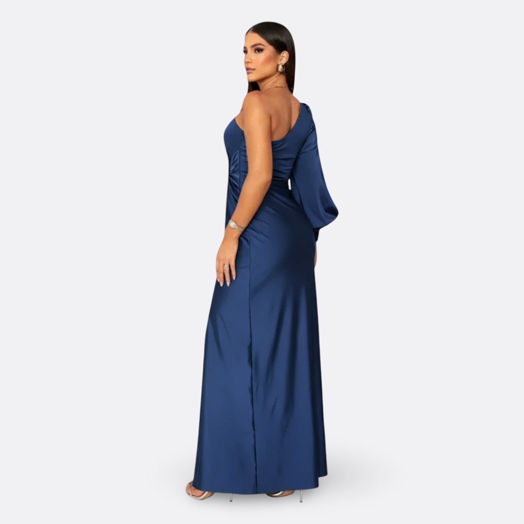 Luna | Vestido maxi elegante con diseño asimétrico