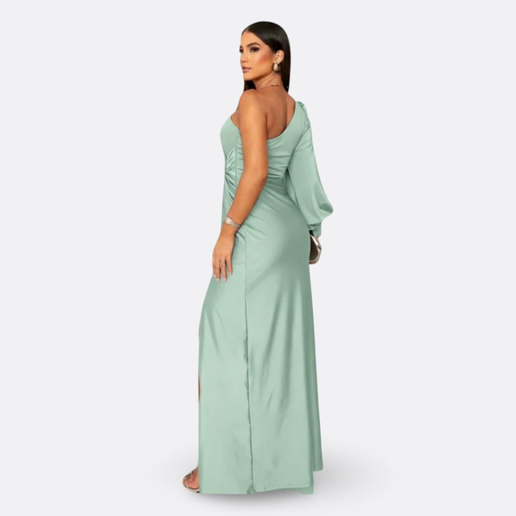Luna | Vestido maxi elegante con diseño asimétrico