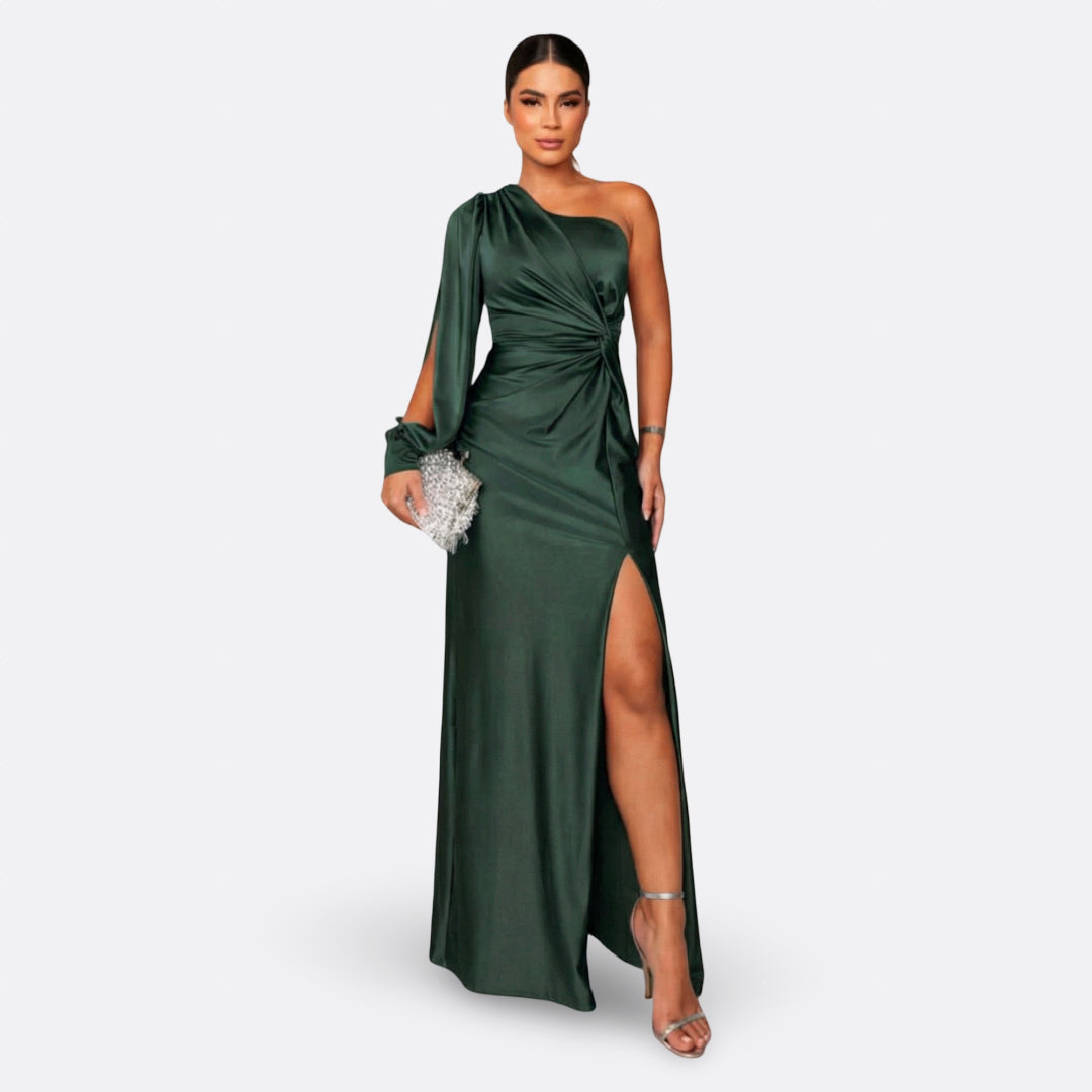 Luna | Vestido maxi elegante con diseño asimétrico