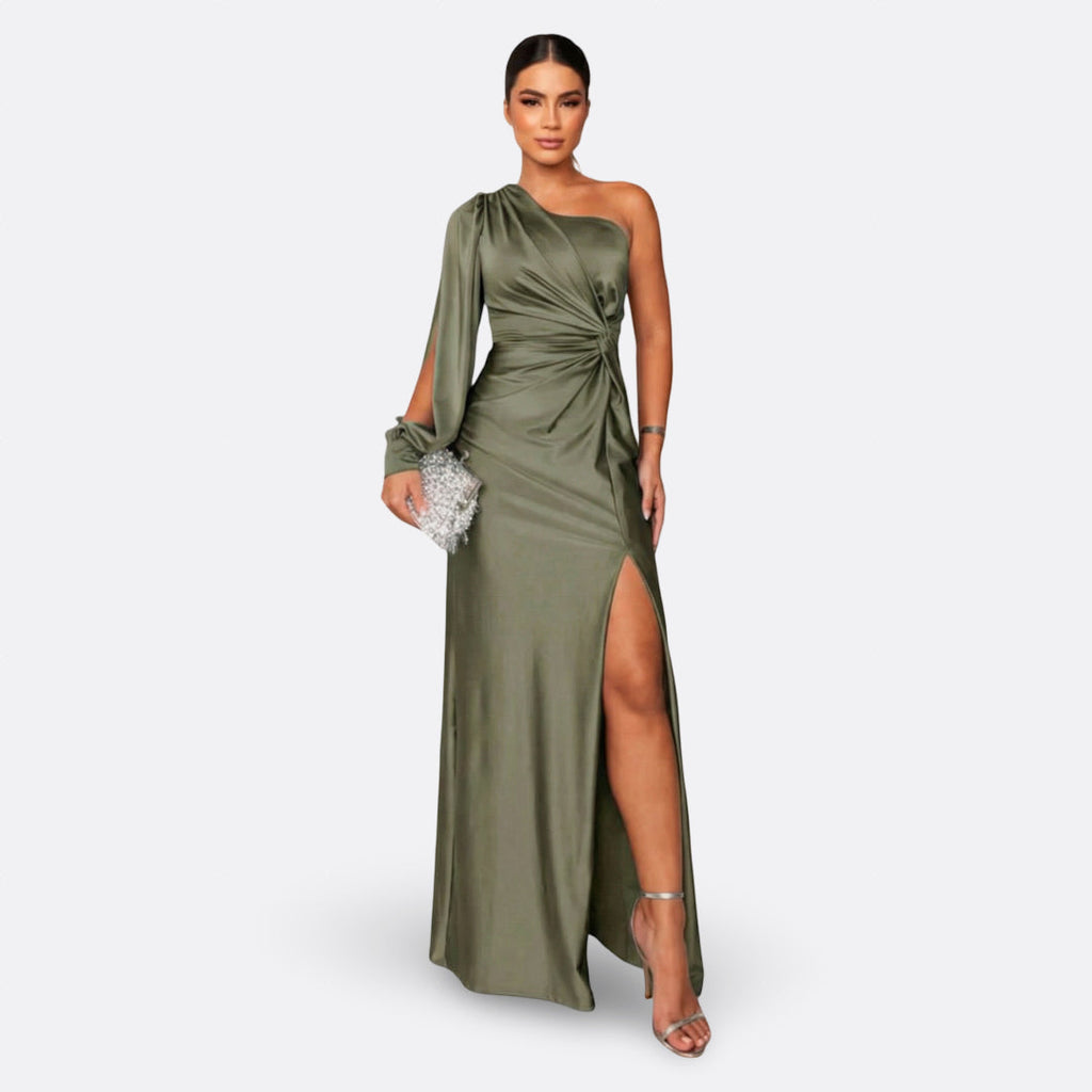 Luna | Vestido maxi elegante con diseño asimétrico