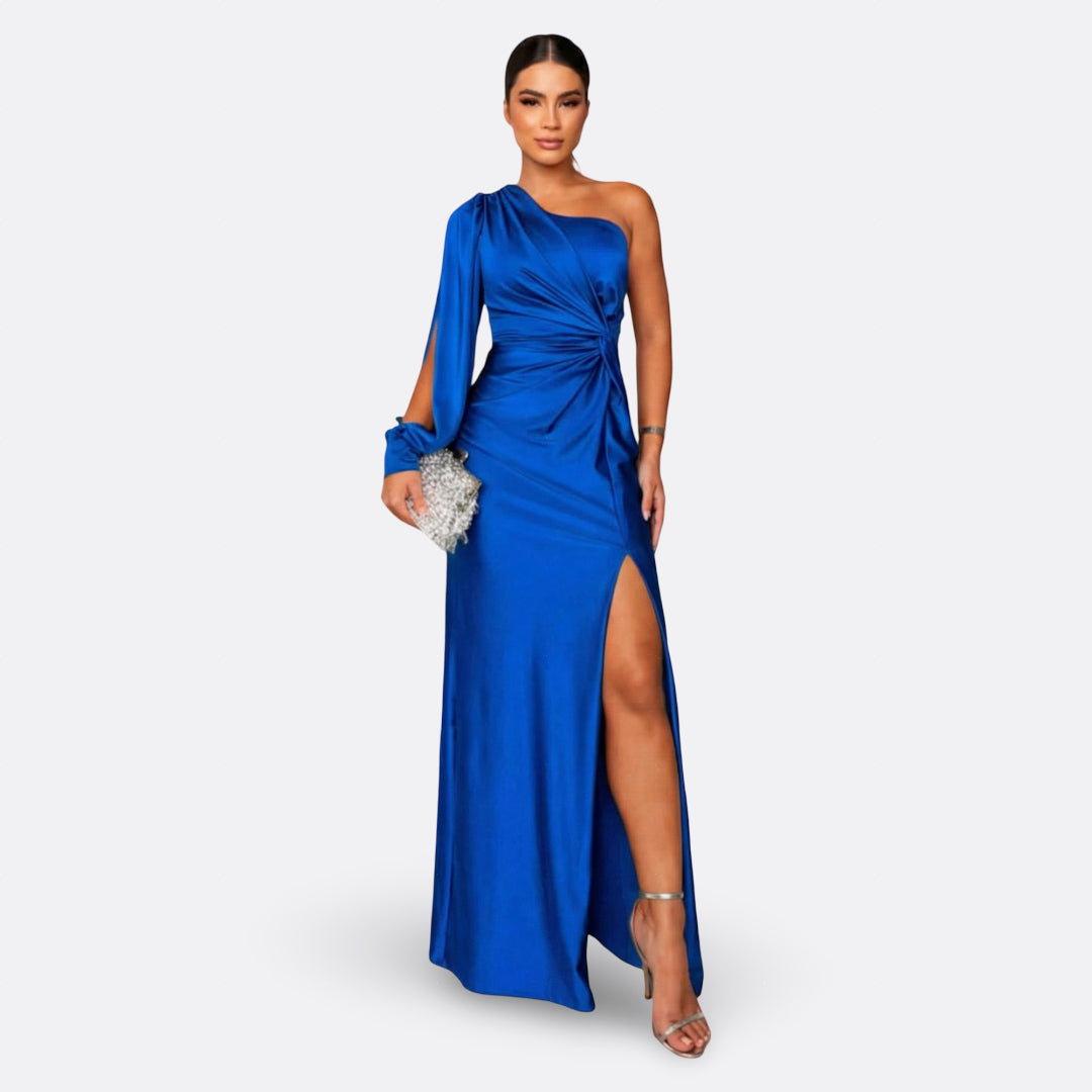 Luna | Vestido maxi elegante con diseño asimétrico