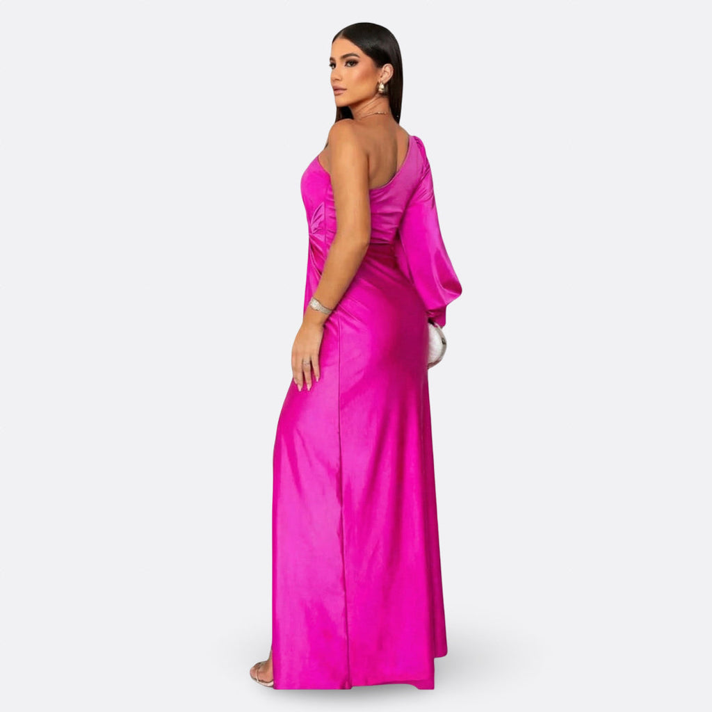 Luna | Vestido maxi elegante con diseño asimétrico