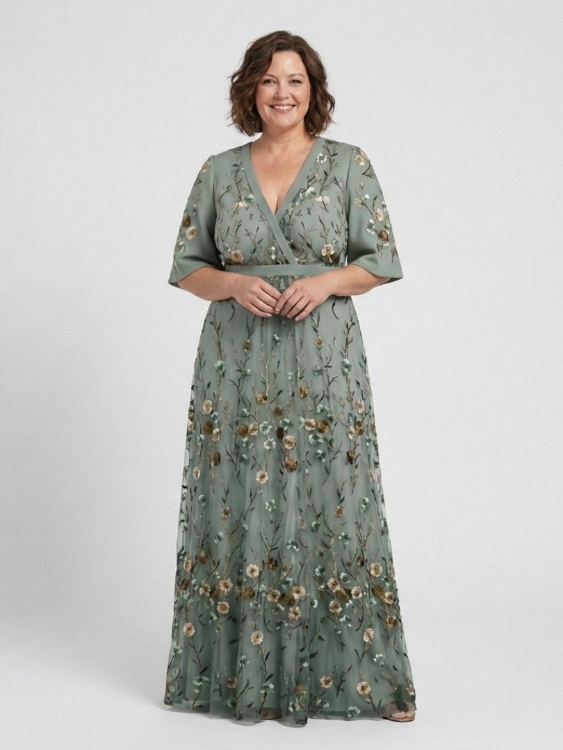 Elodie - Elegante vestido largo con estampado floral