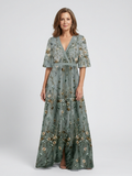 Elodie - Elegante vestido largo con estampado floral
