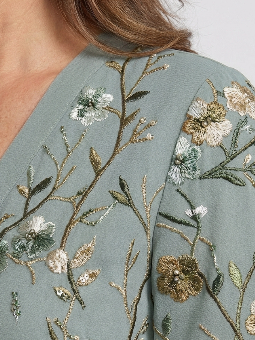 Elodie - Elegante vestido largo con estampado floral