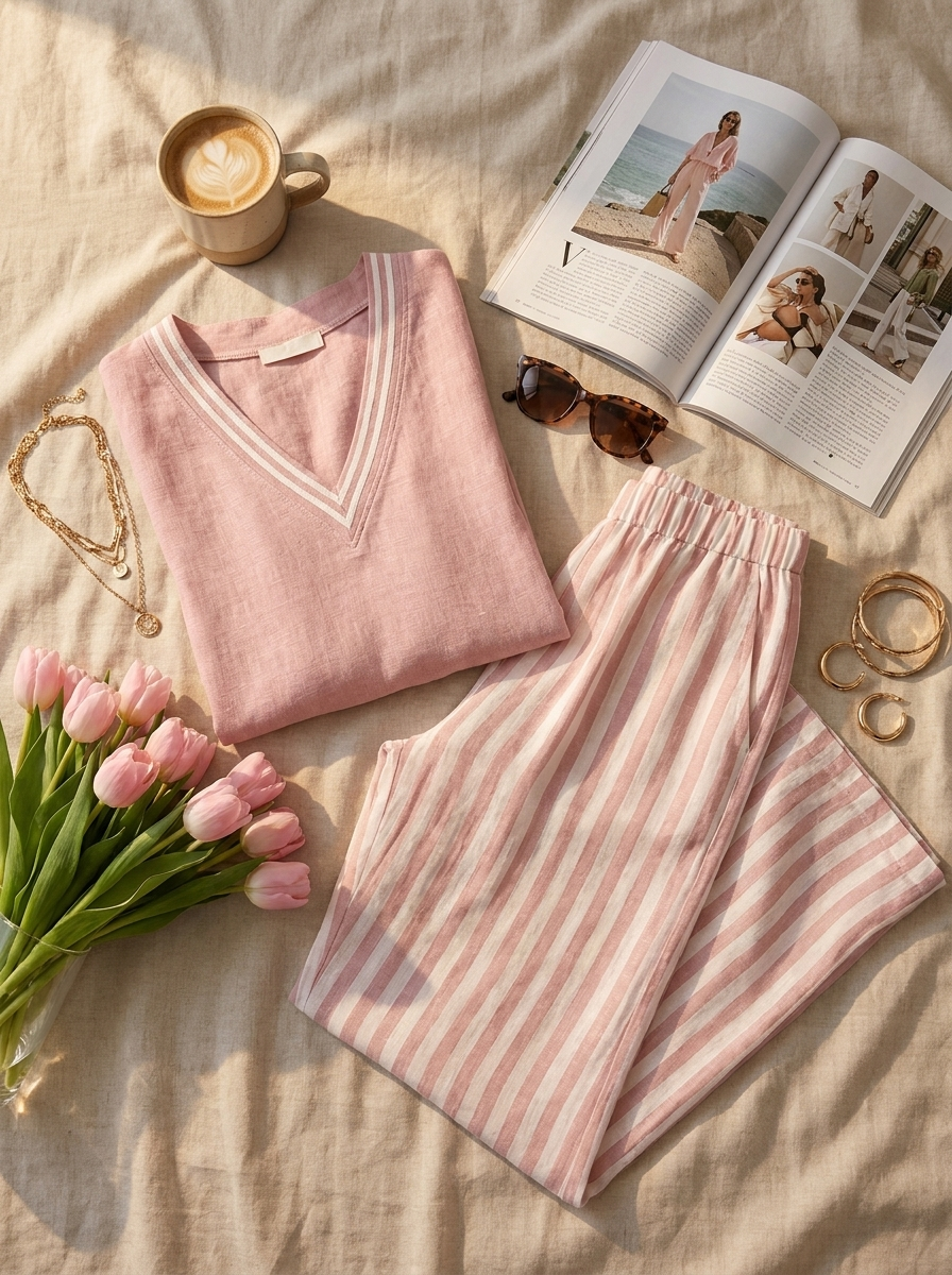 Amélia | Conjunto de lino elegante