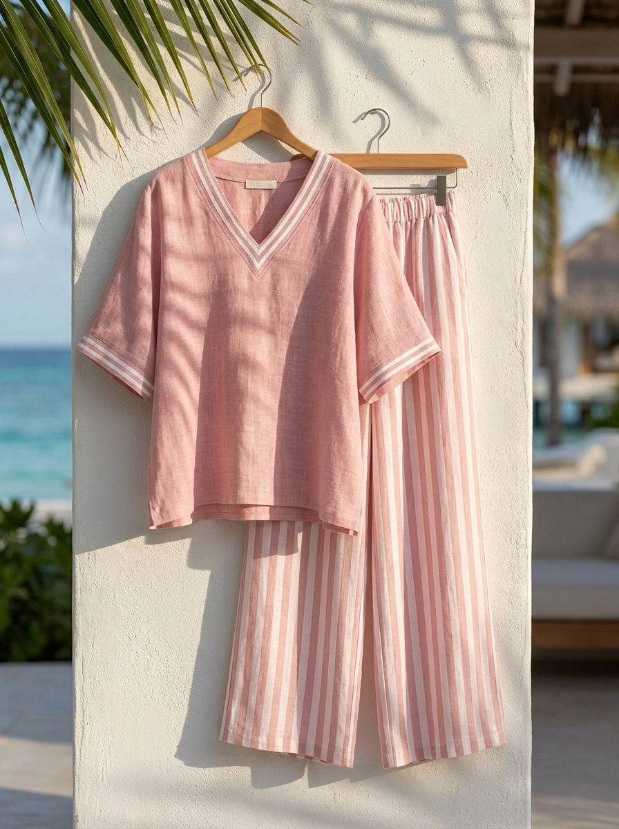 Amélia | Conjunto de lino elegante