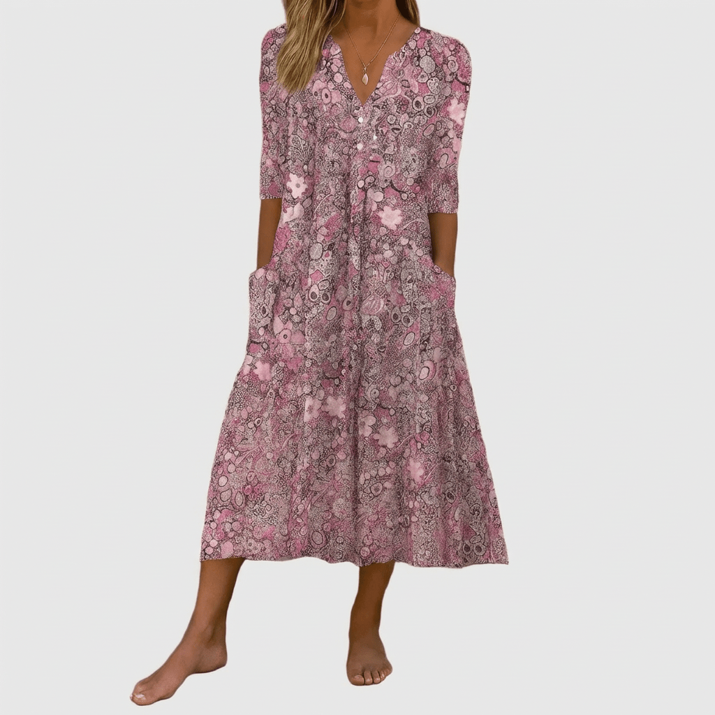 Lena – Vestido midi con escote en V