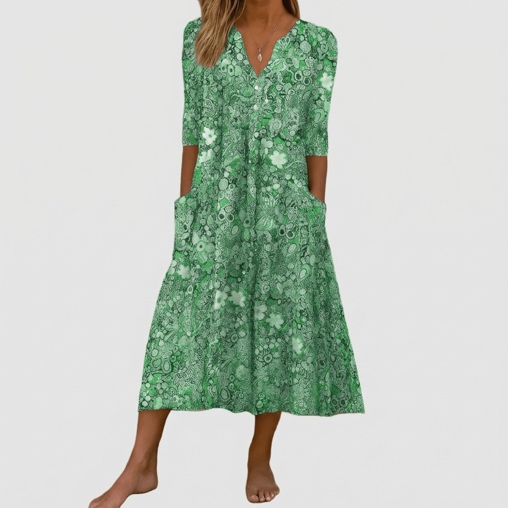 Lena – Vestido midi con escote en V