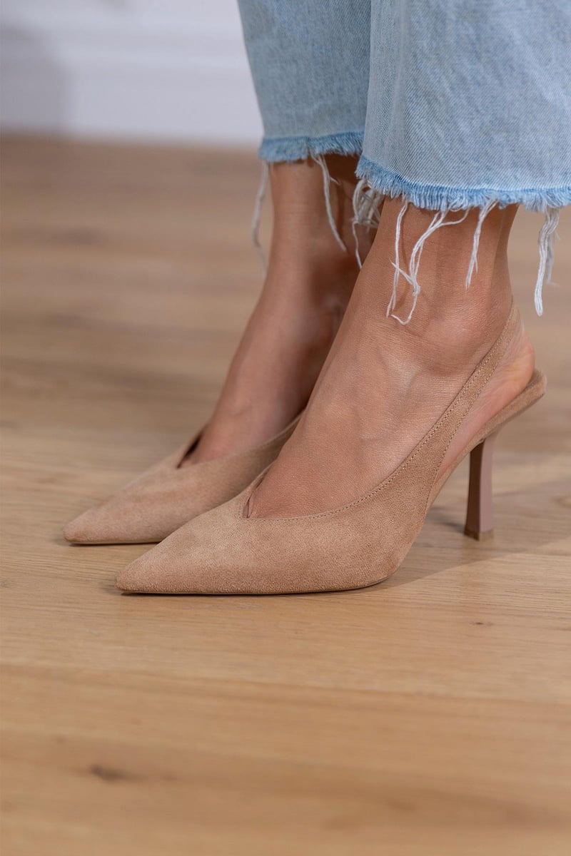 Helena - Sandalias con cinturón al tobillo color nude