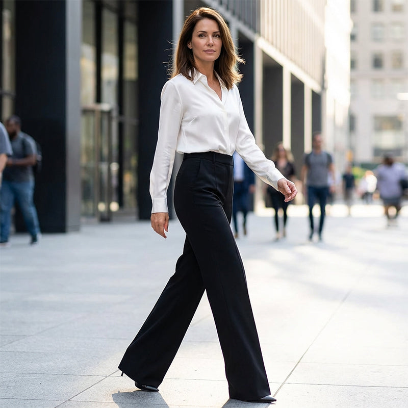 Amelia - Elegantes pantalones de pierna ancha a medida