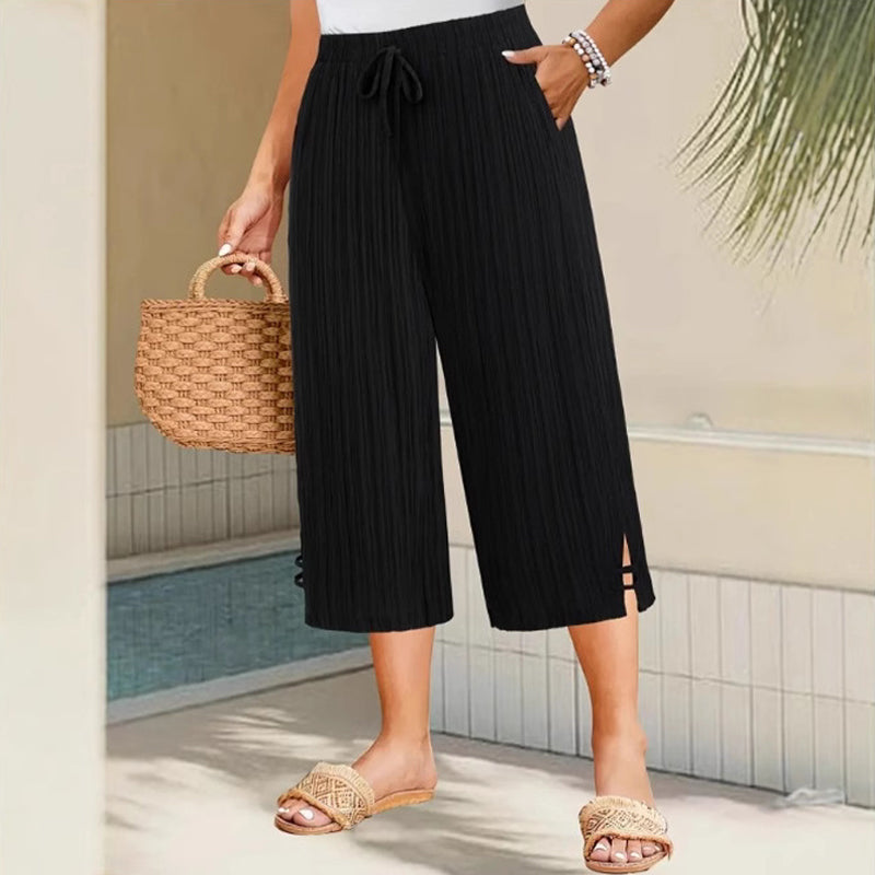 Lina – Pantalones Capri de pierna ancha