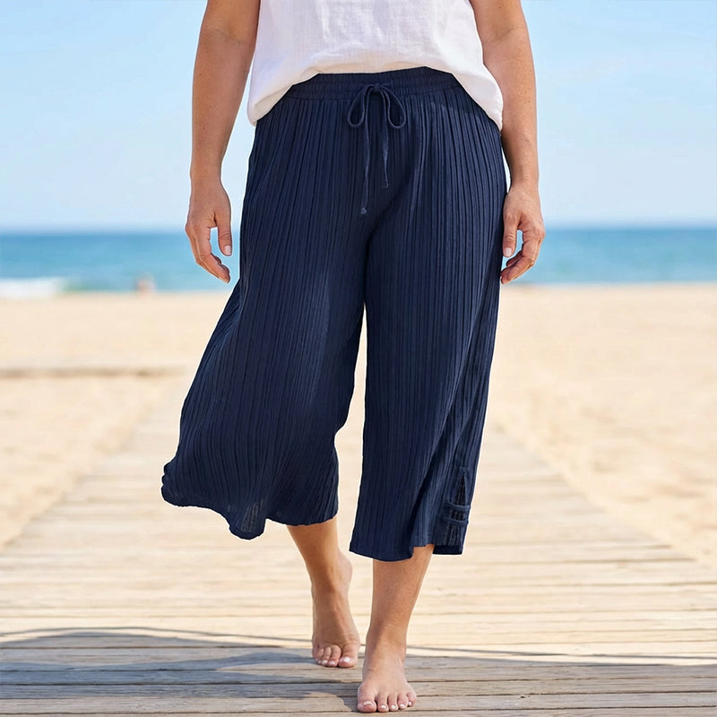 Lina – Pantalones Capri de pierna ancha