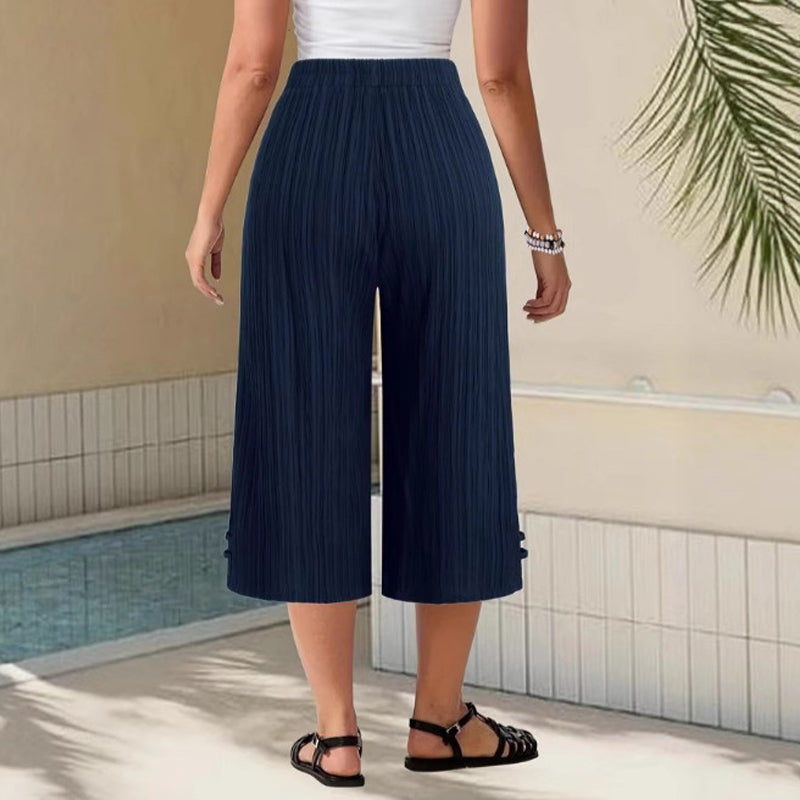 Lina – Pantalones Capri de pierna ancha