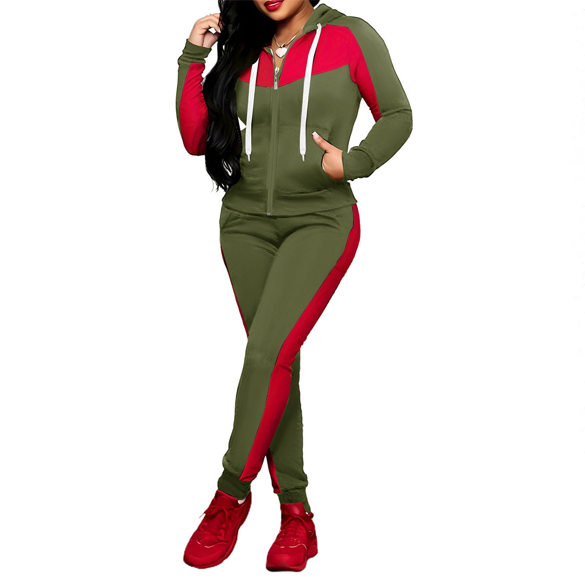 Ryder – Conjunto de felpa con cremallera deportiva