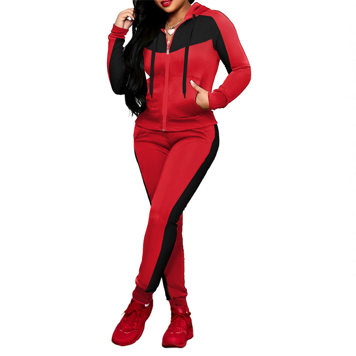 Ryder – Conjunto de felpa con cremallera deportiva