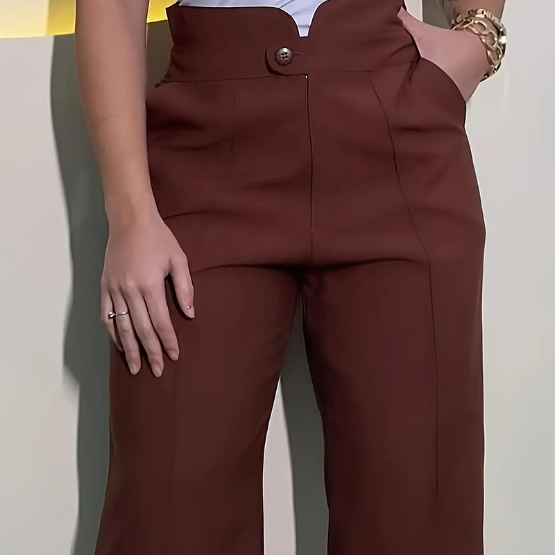 Mira – Pantalones de cintura alta y pierna ancha