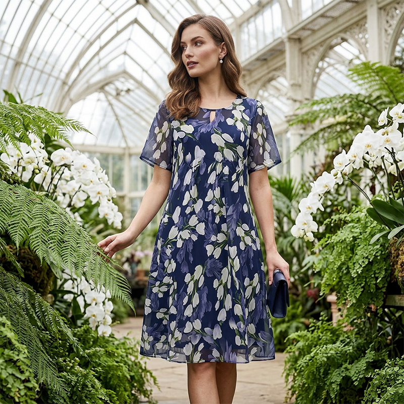 Celestina | Vestido de chiffon floral