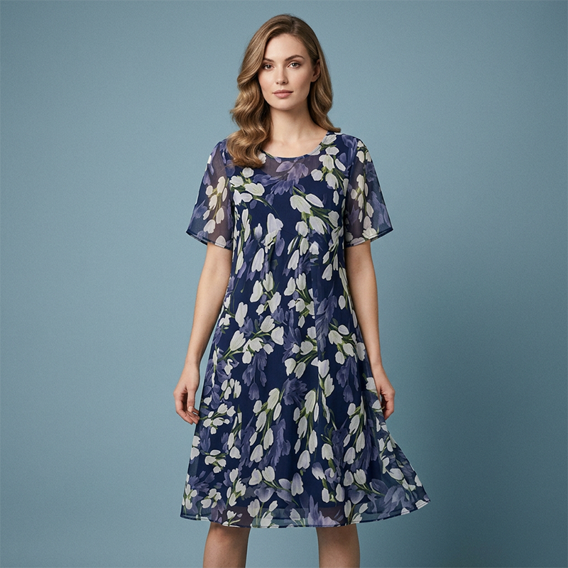 Celestina | Vestido de chiffon floral