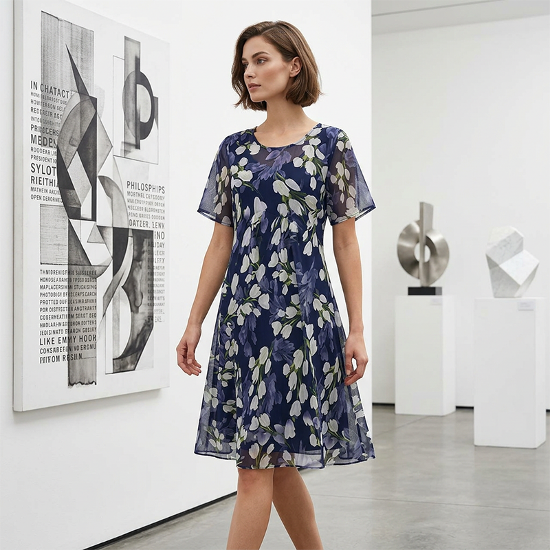 Celestina | Vestido de chiffon floral