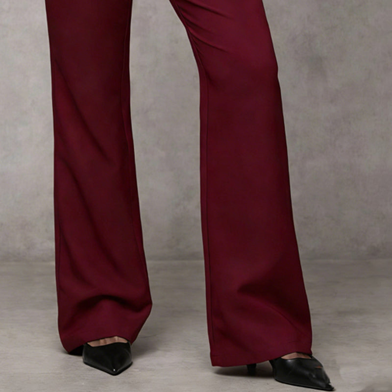Elise | Pantalones de tiro alto con pierna ancha