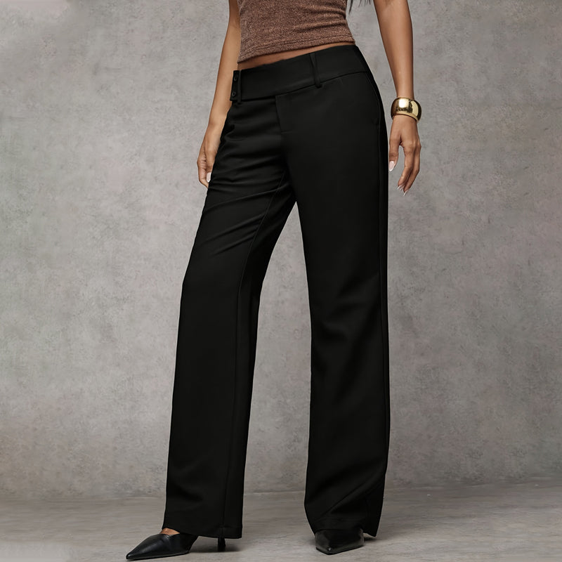 Elise | Pantalones de tiro alto con pierna ancha