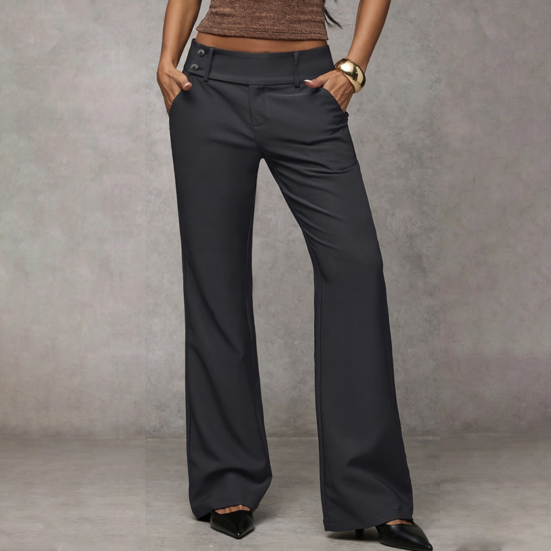 Elise | Pantalones de tiro alto con pierna ancha
